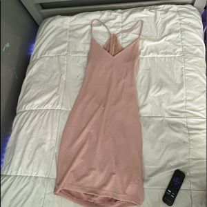 Light pink formal mini dress